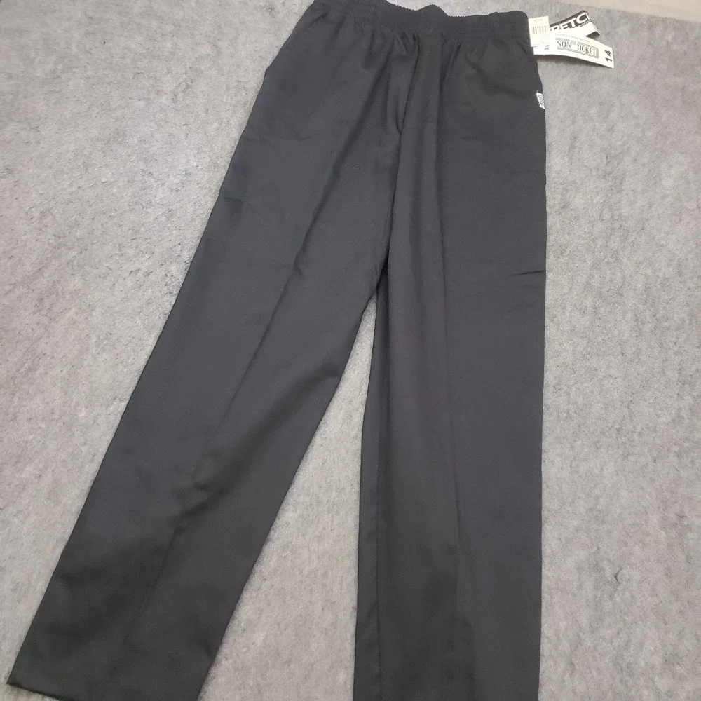 VINTAGE‎ The Season Ticket Pants Womens 14 Black Straight Slacks Ladies 28x28